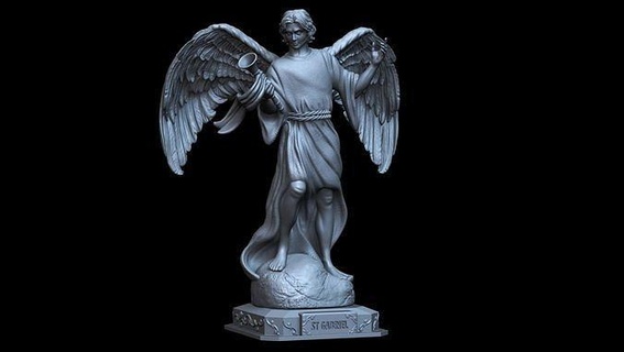 Erzengel Engel Gabriel Flügel Michael Statue Skulptur Kunst stgabriel Dekoration Dekor Vertrauen Religion beten Skulpturen 3d print model - Mito3D