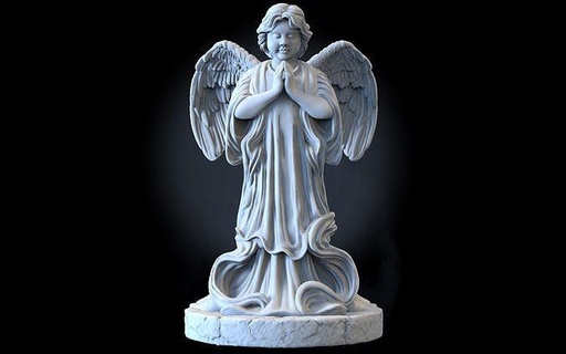 archangel guardian angel angels statue sculpture wings sculptures wing feather deity god religion art heaven pray character fantasy statuette 3d print model - Mito3D