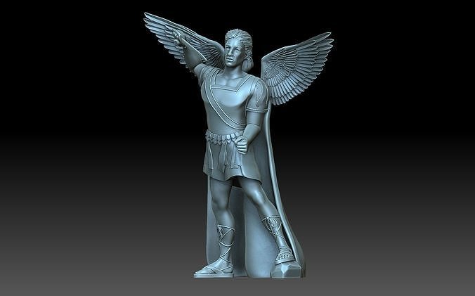archange Michael ange saint figurine christianisme catholique catholicisme art sculptures 3D print model - Mito3D