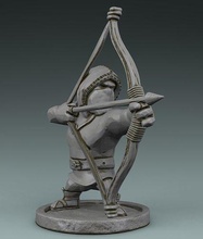 archer figure arc flèche épée sculpture arme homme militaire fantaisie chevalier stylisé jeux jouets planche 3d print model - Mito3D