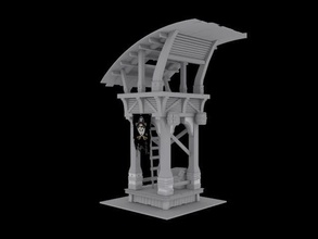 archer tower autodesk 3d game background material object poly render classic architecture business wooden structure outdoor max house 3d print model - Mito3D