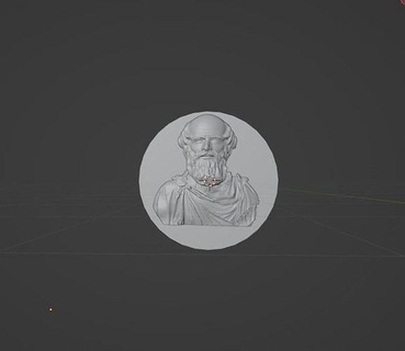 archimede sollievo siracusa greco Greco antico fisico matematico astronomo arte sculture 3d print model - Mito3D