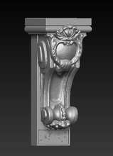 ménsula decorativo 1 3d modelo escultura decoración arquitectura arquitectónico símbolo sólido arte estatua esculturas tallado barroco clásico madera 3dmodel rococó 3d print model - Mito3D