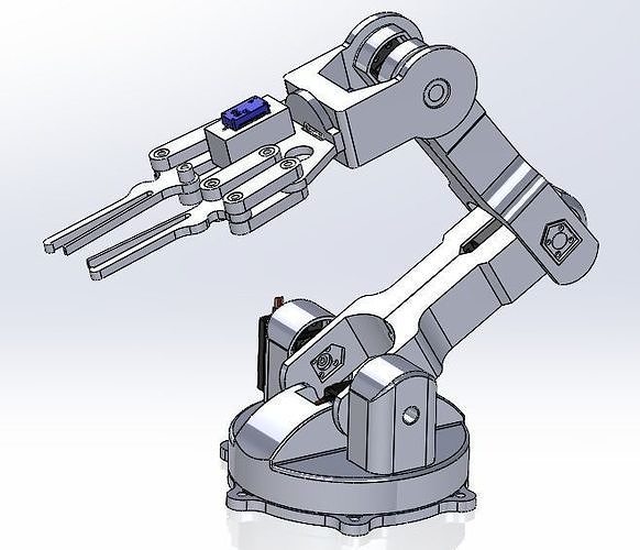 arduino braccio arm robot brazo robotico 4 gdl machine mechanical technology science engineering 3D print model - Mito3D