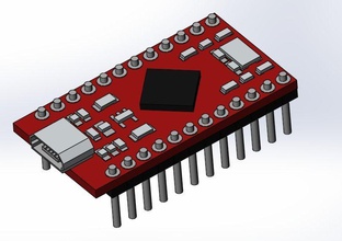 arduino pro micro planche atmega324p éducation défi science ingénierie 3d print model - Mito3D