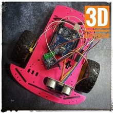 arduino robot châssis voiture chasis véhicule équipement loisir diy électronique 3d print model - Mito3D