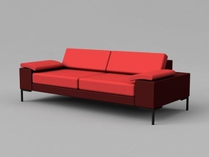 arena sofa parametric mesh 3d model interior design modern living contemporary fabric lounge seating seat house furniture 3d print model - Mito3D