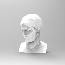 ares busto senza cresta lowpoly stile art classico basso di stampa il tradizionale antichi miniature sculture stampabile hollow 3d print model - Mito3D