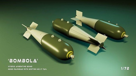 argentine bombola 1000lb hybrid bomb military war missile weapon army game aircraft defence hobby diy 3d print model - Mito3D