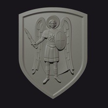 arhangel michael angel sculpture emblem kiev god statue wing art signs logos 3d print model - Mito3D