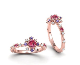 aria kendi tasarım nişan yüzüğü 3dmodel yüzük takı benzersiz bir Kanada Fransa fantezi ABD Safir ruby elmas orijinal el yapımı düğün renkli söz 3dring altın 14k rose yazdırılabilir 3d print model - Mito3D