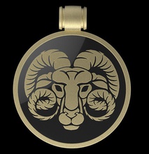 aries jewelry pendant zodiacs horoscope zodiac necklaces 3d print model - Mito3D