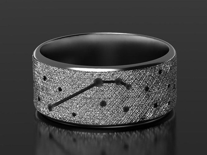 aries zodiac constellation rings jewel texture steel silver gold sterling nature design art 3dprinted model 3d print printing prototyping jewelry 3d print model - Mito3D