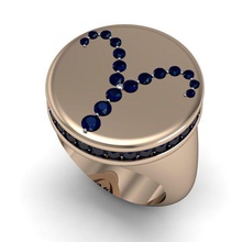 ariete modello di anello 002 gioielli stampabile oro argento il simbolo la collana fantasia zodiac oroscopo segno zodiacale diamanti diamante brillante onyx gemma anelli 3d print model - Mito3D