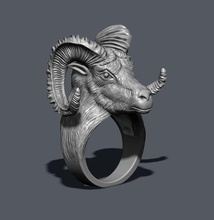 aries anillo oro joya joyería ligero masculino hombres naturaleza plata stl zbrush ram cabra oveja carne cordero zodíaco horóscopo anillos 3d print model - Mito3D