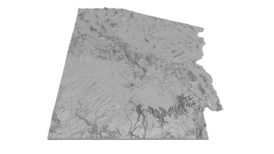 arizona relief map art maps albama united states 3d printer other 3d print model - Mito3D
