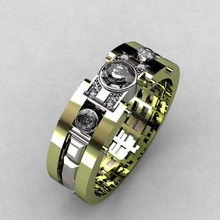 arkad m jewelry gold rings diamond fashion ring 3d print model - Mito3D