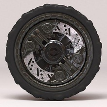 Arkham cavaleiro batmóvel roda imprimível arkhamknight borda disco faça impressão 3dprint pneu escalomodelo diorama passatempo diecast automotivo 3d print model - Mito3D