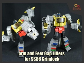 arm feet gap fillers transformers ss86 grimlock games toys 3d print model - Mito3D