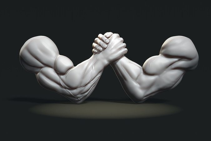 kol güreş kaslar el bilek Güreşi cnc heykelcik güçlü adam spor tokalaşma toka tutacak vücut geliştirme Jimnastik parmak bileklik küresi Sanat heykeller 3D print model - Mito3D