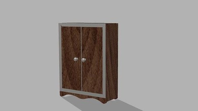 armadio guardarropa mueble madera blanco negro diseño retro casa 3d print model - Mito3D