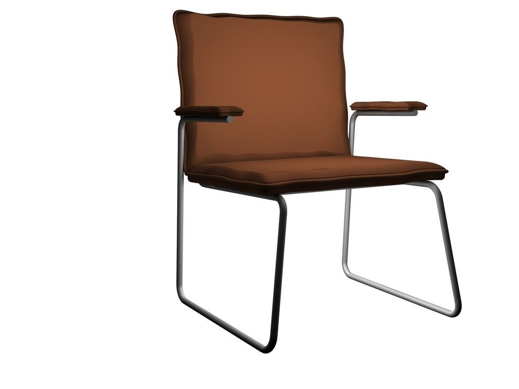 koltuk deri sandalye metal çerçeve iç tasarım dinlenme kol dayama oturma odası ofis konforlu 3d nostaljik klasik yastık dönüş uyku yatak fantezi taşınabilir ev mobilya 3D print model - Mito3D