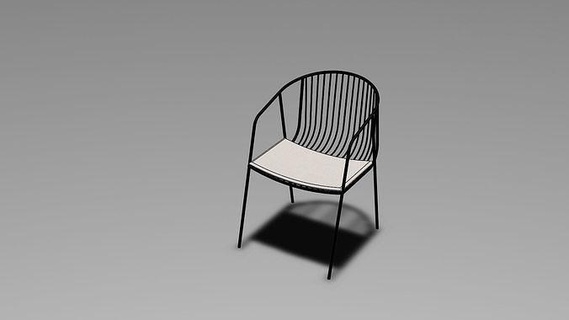 fauteuil chaise conception meubles art siège inoxydable acier Ménage poudre tissu maison 3d print model - Mito3D