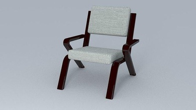 armchair 3d model seat furniture house sofa relax chair wood comfort reading seating 3d print model - Mito3D