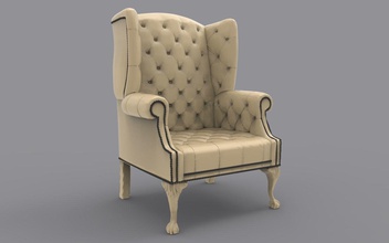 sessel chesterfield ac0002 stuhl sofa möbel cusion sitzung komfort nackenstütze 3dmodel original haus 3d print model - Mito3D