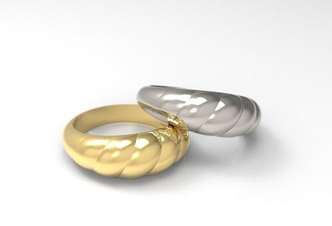 Sessel Ring Diamant glasiert zeitgenössisch Kunst Schmuck Gold Silber madelis Olmos Juwel brillant Mode Schönheit Rubin Saphir Ringe 3d print model - Mito3D