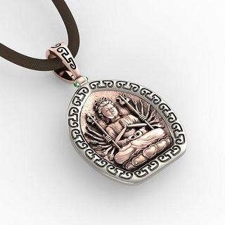 bewaffnet Buddha Anhänger Bodhisattva Buddhist Avalokiteshvara Hände Waffen Schmuck Mode Gold Design Halskette Juwel Silber Augen Ring Metall 3d print model - Mito3D