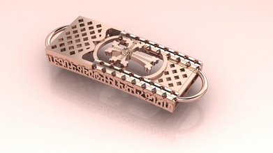 armeno braccialetto khachkar gioielleria oro moda pelle argento diamante squillare lusso tecnologia accessorio attività commerciale zaffiro braccialetti 3d print model - Mito3D