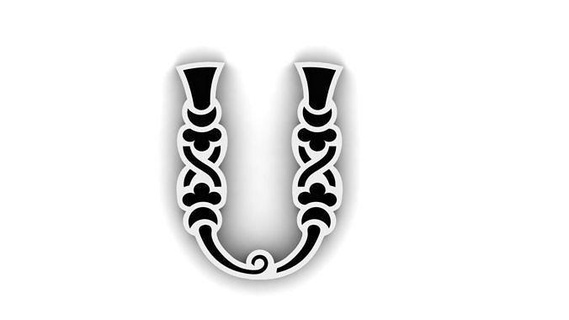 armenian letters design art jewelry printable silver gold alphabet platinum pendant pendants 3d print model - Mito3D