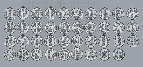 lettere dell'alfabeto armeno pendenti gioielli ciondoli letterbox oro argento spese di spedizione stampabile postino tipo carattere timbro la ricezione 3d print model - Mito3D