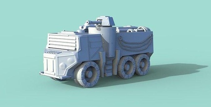 zırhlı araba 28mm oyun silah tabanca savaş kamyon oyunlar oyuncaklar 3d print model - Mito3D