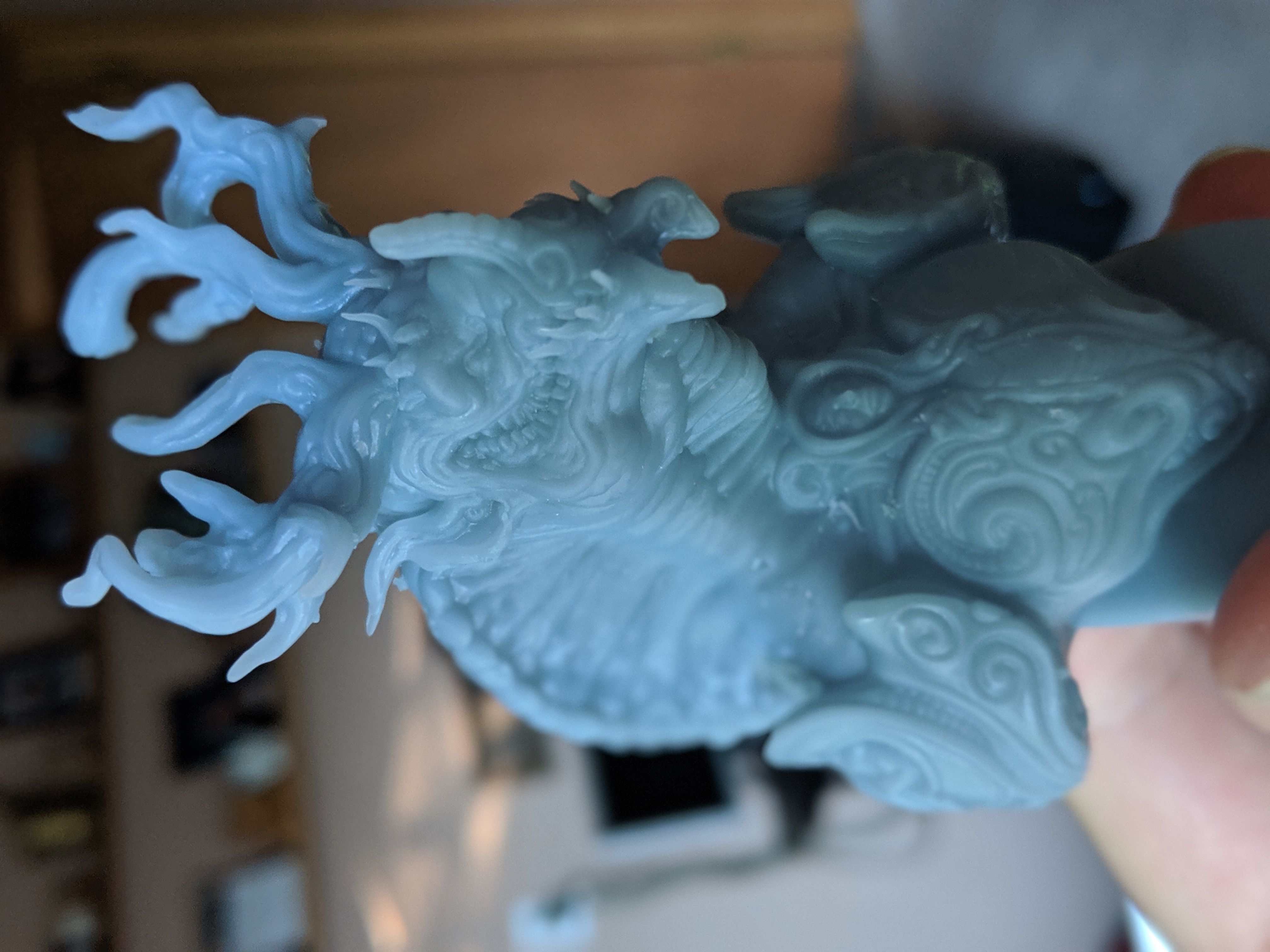 armored dragon art bust fantasy creature monster character statue sculpture sculptures 3D print model - Mito3D