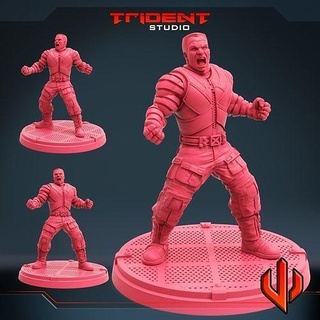 armored man art miniatures toys sculptures hero 3d print model - Mito3D