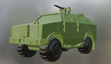 armoured fighting vehicle dingo emu military bundeswehr mrap army war machinegun armour armor games toys 3d print model - Mito3D