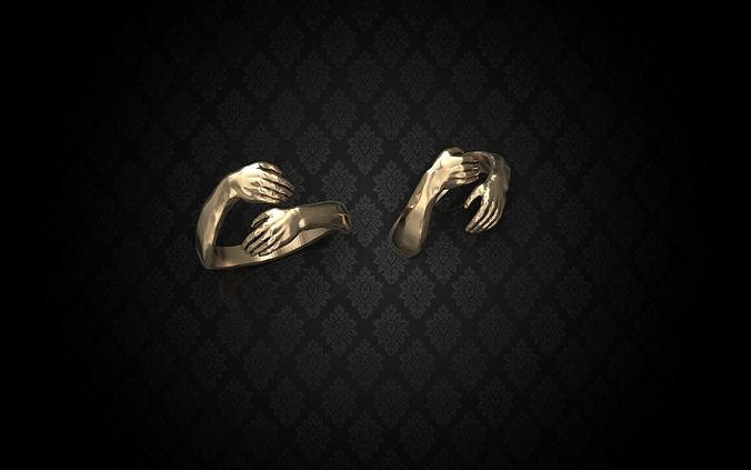 arms ring jewelry gold printable rings 3D print model - Mito3D