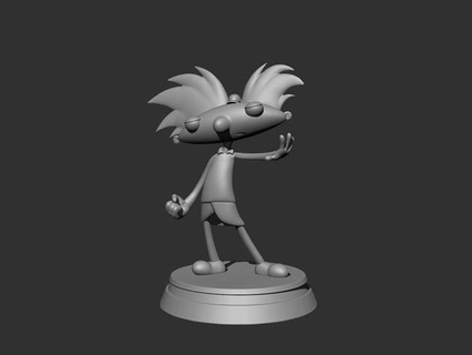 Arnold Oye Nickelodeon mella dibujos animados personaje Arte digital estatua 3d diseño juegos juguetes 3d print model - Mito3D