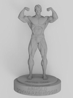 Arnold Schwarzenegger olímpico estátua olimpia arte figura fisiculturista esculturas ginástica músculo músculos concurso concorrente flex pose posando 3d print model - Mito3D