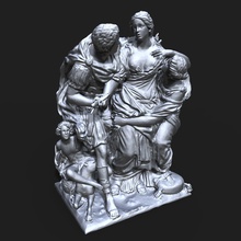 arria paetus sanat heykel eski Roma lepautre theodon louvre Müzesi paris tarihi bıçak 3d baskı ölçeklendirilmiş yazdırılabilir zbrush heykeller 3d print model - Mito3D
