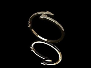 Pfeil Armband 3dprinted Design Mode Gold Juwel Schmuck druckbar Drucken Prototyp entwickeln Silber Diamant Sterling Manschettenarmband einzigartig Armbänder 3d print model - Mito3D