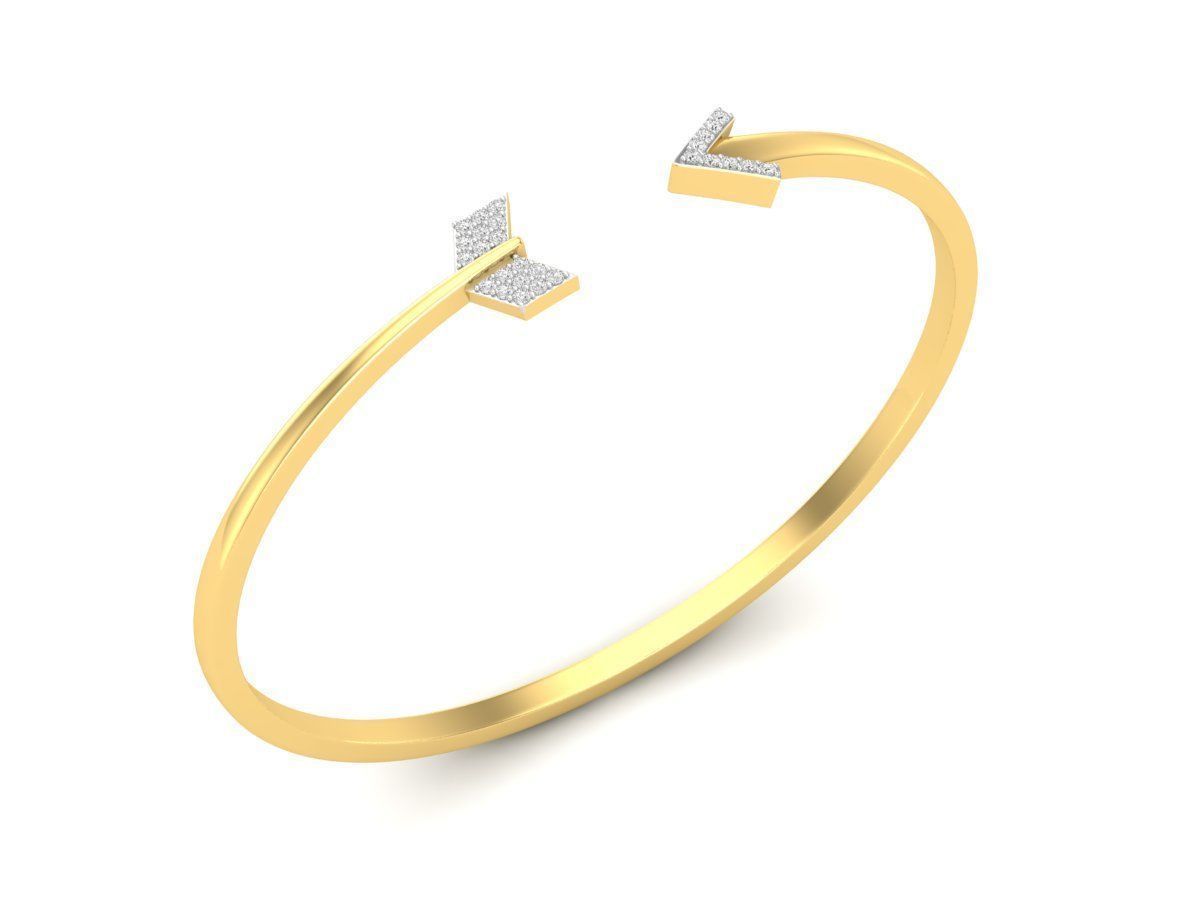 flèche bracelet femme bijoux diamant blanc or argent bijou brillant mode bague beauté gemme sterling bracelets 3D print model - Mito3D