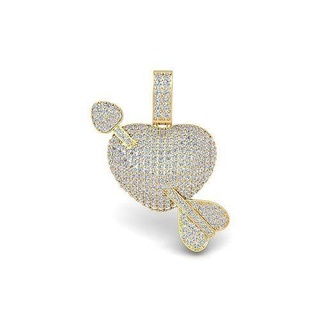 seta Cruz coração pendente 3d modelo render jóia gema Casamento noivado anel prata ouro joalheria engagem moda esterlina diamante brilhante safira beleza argolas pingentes 3d print model - Mito3D