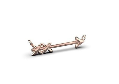 freccia collana tifn stile pendente braccialetto oro più silenzioso gioielleria catena collane 3d print model - Mito3D