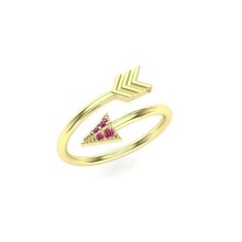 arrow ring gold jewelry silver fashion teenage platinum gem brilliant diamond rings 3d print model - Mito3D