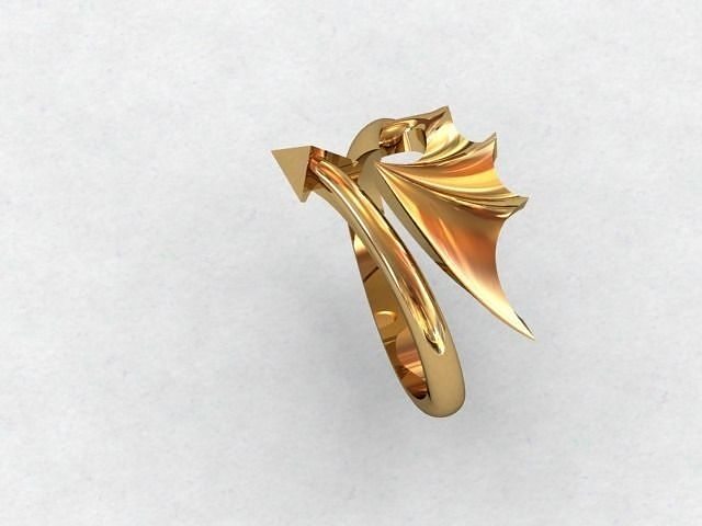 Pfeil Ring Schmuck Platin Gold wertvoll brillant druckbar Engagement Dekoration Luxus Männer Geschenk Sterling leuchtenden Mode Schönheit Ringe 3D print model - Mito3D