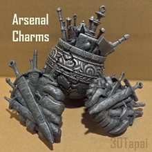 arsenal charms elden ring eldenring charm 3dtapai jar warrior jewelry medalion art coins badges 3d print model - Mito3D