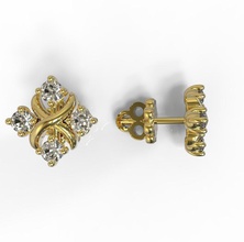 arte 0010 gioielli la ricchezza oro preziosi tesoro argento gemma brillante gioiello di lusso lucente gli orecchini 3d print model - Mito3D